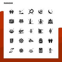 25 ramadan ikon uppsättning fast glyf ikon vektor illustration mall för webb och mobil idéer för företag företag