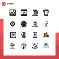 16 kreative Symbole moderne Zeichen und Symbole von Tilt Phone Mobile Mobile Smartphone bearbeitbare kreative Vektordesign-Elemente vektor