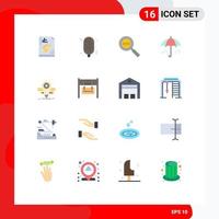 16 kreative Symbole, moderne Zeichen und Symbole der Idee, Frühlingscode, Wetterschirm, editierbares Paket kreativer Vektordesign-Elemente vektor