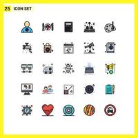 25 kreative Symbole moderne Zeichen und Symbole von Bearbeiten zeichnen E-Commerce-Kunst Salz editierbare Vektordesign-Elemente vektor