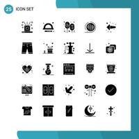 25 kreative Symbole moderne Zeichen und Symbole der Pfeilform Ballon Planet Erde editierbare Vektordesign-Elemente vektor