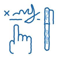 Handschrift grafische Analyse doodle Symbol handgezeichnete Abbildung vektor