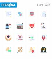 covid19 Corona-Virus-Kontaminationsprävention blaues Symbol 25 Pack wie Medizin medizinische Blutplättchen Gesundheitswesen Gesundheitsversorgung virales Coronavirus 2019nov Krankheitsvektor-Designelemente vektor