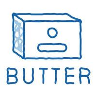 Butter Produkt doodle Symbol handgezeichnete Abbildung vektor