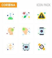 25 coronavirus nödsituation iconset blå design sådan som allergi virus fel ilness kall viral coronavirus 2019 nov sjukdom vektor design element