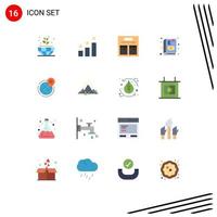 16 kreative Symbole moderne Zeichen und Symbole von Point Global E-Book Business Study editierbares Paket kreativer Vektordesign-Elemente vektor