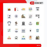 25 kreativ ikoner modern tecken och symboler av e-handel underrättelse mapp kreditera service redigerbar vektor design element