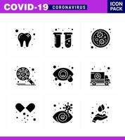 25 Coronavirus Notfall Iconset blaues Design wie Augeninfektion Konjunktivitis Keime Virenschutz virales Coronavirus 2019nov Krankheitsvektor Designelemente vektor