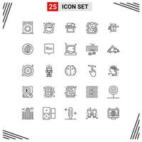 25 kreativ ikoner modern tecken och symboler av låsa prestanda metod skrivbord prestanda förvaltning plats redigerbar vektor design element