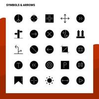 25 symboler pilar ikon uppsättning fast glyf ikon vektor illustration mall för webb och mobil idéer för företag företag