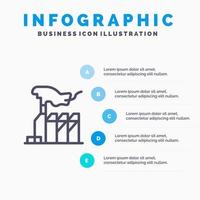 envälde despotism herravälde intressera lobbying linje ikon med 5 steg presentation infographics bakgrund vektor