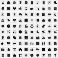 uppsättning av 100 universell ikoner vektor