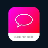chat chatten massage mail mobile app-schaltfläche android- und ios-zeilenversion vektor