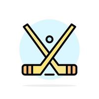 emblem hockey is pinne pinnar abstrakt cirkel bakgrund platt Färg ikon vektor