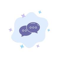 chat chatten gespräch dialog blaues symbol auf abstraktem wolkenhintergrund vektor
