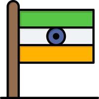 indische flagge zeichen tag flache farbe symbol vektor symbol banner vorlage