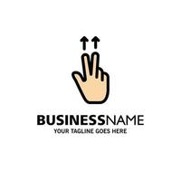 finger geste ups business logo template flache farbe vektor