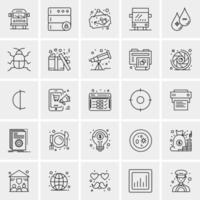 25 universelle Business-Icons Vektor kreative Icon-Illustration zur Verwendung in Web- und Mobilprojekten