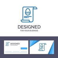 kreativ företag kort och logotyp mall fil data påsk ägg vektor illustration