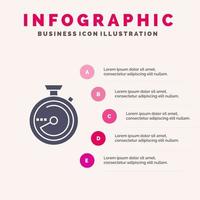 durchsuchen kompass navigation standort infografiken präsentationsvorlage 5 schritte präsentation vektor