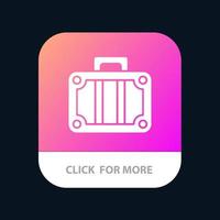 strandurlaub transport reisen mobile app-schaltfläche android- und ios-glyphenversion vektor