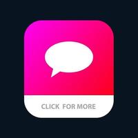 chat chatten massage mail mobile app-schaltfläche android- und ios-glyphenversion vektor