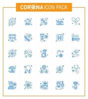 Coronavirus-Bewusstseinssymbole 25 blaues Symbol Corona-Virus-Grippe im Zusammenhang mit medizinischen Pillen-Tissue-Box-Test-Tissue-Box Virus-Coronavirus 2019nov-Krankheitsvektor-Designelementen vektor