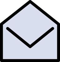 Business Mail Nachricht öffnen flache Farbe Symbol Vektor Icon Banner Vorlage