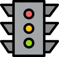 ljus trafik signal navigering regel platt Färg ikon vektor ikon baner mall