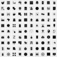 uppsättning av 100 universell ikoner vektor