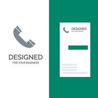 ring upp Kontakt telefon telefon grå logotyp design och företag kort mall vektor