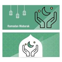 ramadan kareem begrepp baner med islamic mönster vektor