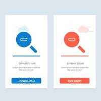 suchforschung zoom blau und rot jetzt herunterladen und kaufen web-widget-kartenvorlage vektor