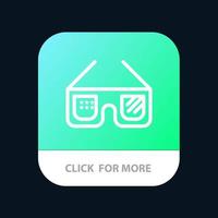 sonnenbrille brille amerikanische usa mobile app-schaltfläche android- und ios-linienversion vektor