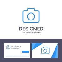 kreativ företag kort och logotyp mall Instagram kamera bild vektor illustration