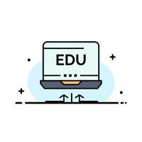 bärbar dator hårdvara pil utbildning företag logotyp mall platt Färg vektor