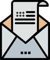 flache Farbe der E-Mail-Umschlag-Gruß-Einladungs-Mail-Business-Logo-Vorlage vektor