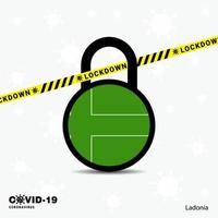 ladonia lock down lock coronavirus pandemie bewusstseinsvorlage covid19 lock down design vektor