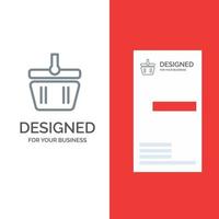 Warenkorb Warenkorb Frühjahr grau Logo-Design und Visitenkartenvorlage einkaufen vektor