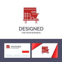 kreativ företag kort och logotyp mall arbetsplats skrivbord kontor tabell vektor illustration