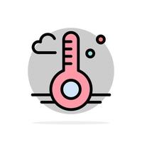Temperatur Thermometer Wetter Frühling abstrakte Kreis Hintergrund flache Farbe Symbol vektor