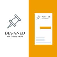 Markierungsstift graues Logo-Design und Visitenkartenvorlage vektor