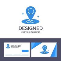 kreativ företag kort och logotyp mall plats navigering plats vektor illustration