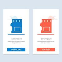 sd kort sd lagring data blå och röd ladda ner och köpa nu webb widget kort mall vektor