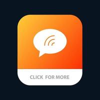 Nachrichten-Chat-Chat-Sand mobile App-Schaltfläche Android- und iOS-Glyph-Version vektor