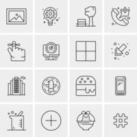 16 universelle Business-Icons Vektor kreative Icon-Illustration zur Verwendung in Web- und Mobilprojekten