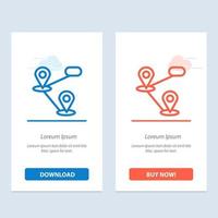 gps plats Karta blå och röd ladda ner och köpa nu webb widget kort mall vektor