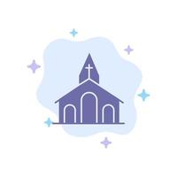 Kirchenfeier christliches Kreuz Ostern blaues Symbol auf abstraktem Wolkenhintergrund vektor