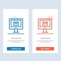 dator post chatt service blå och röd ladda ner och köpa nu webb widget kort mall vektor