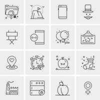 16 universelle Business-Icons Vektor kreative Icon-Illustration zur Verwendung in Web- und Mobilprojekten